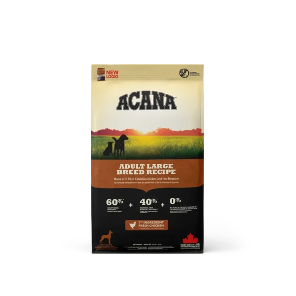 Pienso acana canine adult heritage para razas grandes 11,4kg - nutrición premium