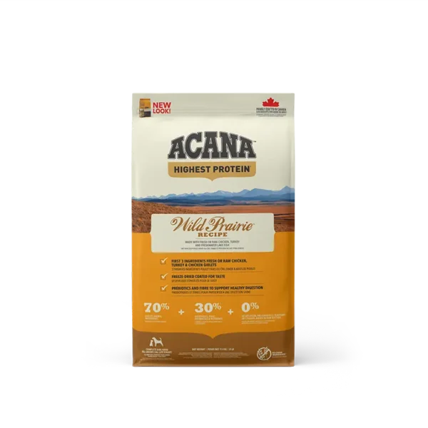 Pienso acana canine adult wild prairie 11,4kg: nutrición premium para perros adultos