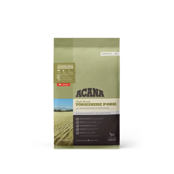 Pienso acana canine adulto singles cerdo yorkshire 11,4kg - nutrición premium para perros