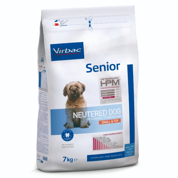 Alimento virbac hpm para perros senior esterilizados de raza pequeña - nutrición óptima