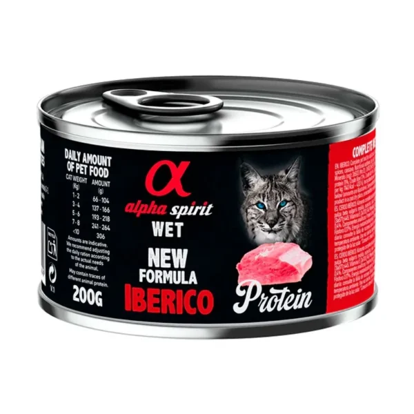 Comida para gatos alpha spirit ibérico: pack de 6 latas de 200g