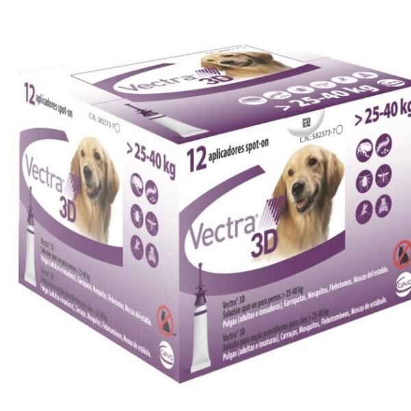 VECTRA 3D PERRO 10-25KG 12 PIPETAS