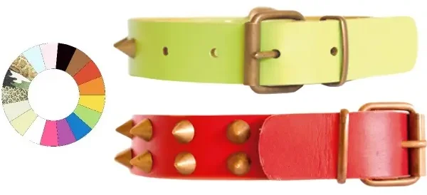 Collar de cuero para mascotas co1f mr2 ajustable 35-41 cm - elegancia y resistencia