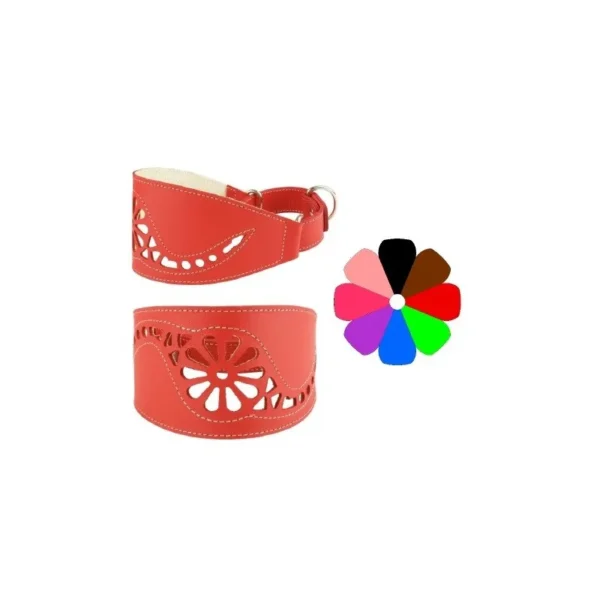 Collar de cuero para galgo martingale mr1 ajustable 30-40 cm - l400 a80