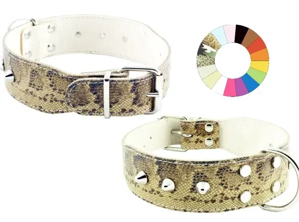 Collar fluorescente para bulldog co1f fucsia: ajustable 35-44 cm