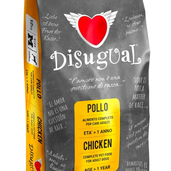 Alimento para perro adulto mediano disugual de pollo 12kg - nutrición óptima y sabor irresistible