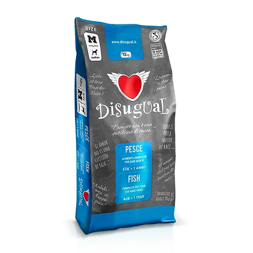Disugual alimento para perro adulto mediano de pescado 12kg - nutrición óptima