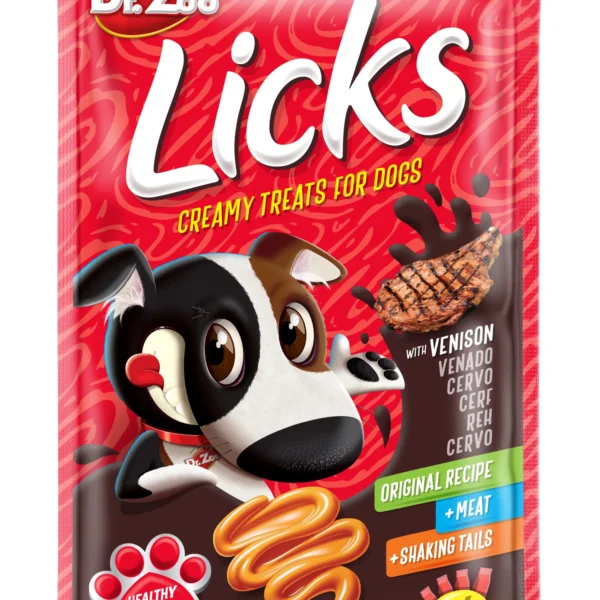 Deliciosos licks de ciervo para perros dr. zoo – pack 12x4x15g: sabor y nutrición