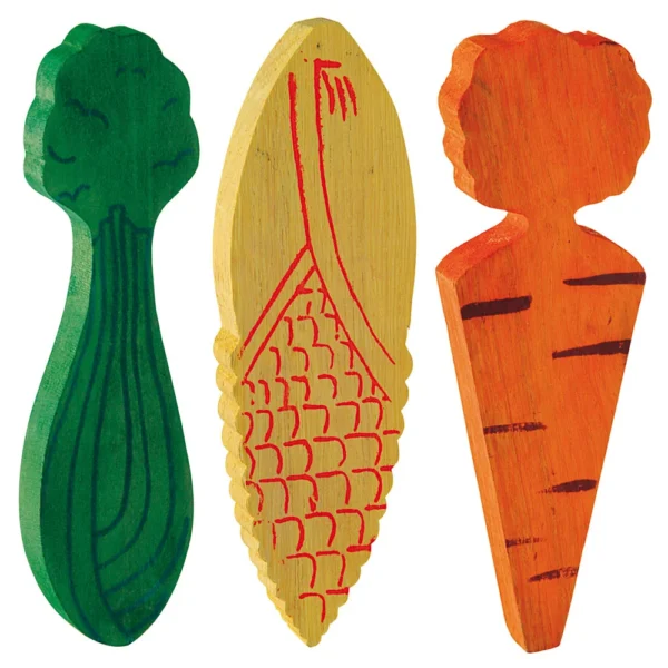 Juguete dental de madera para conejos - verduras ferplast para salud y diversión