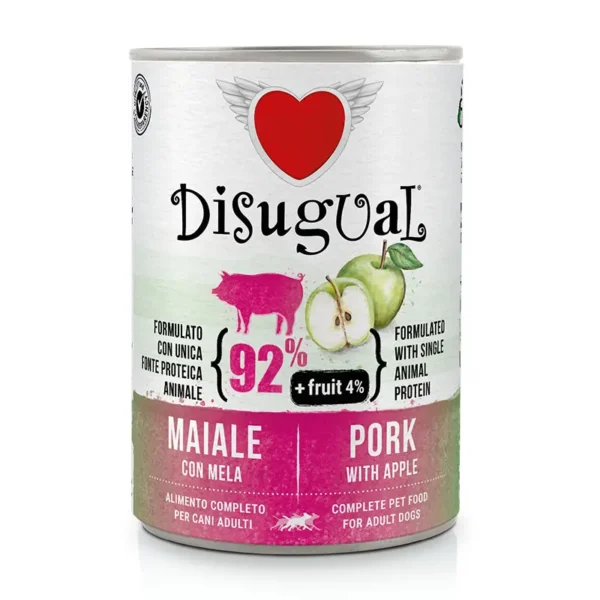 Comida para perros disugual fruit dog cerdo y manzana 6x400g - nutrición saludable y deliciosa
