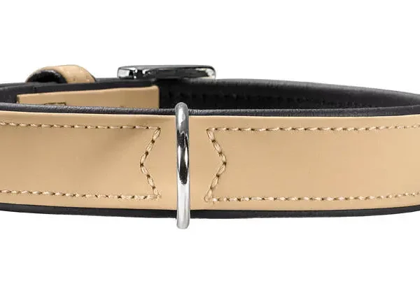 Elegante collar de cuero nubuk para mascotas - modelo niq softie 45 cm