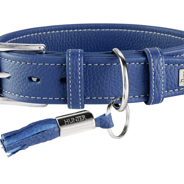 Elegante collar niq cannes con borla de nappa azul - moda exclusiva