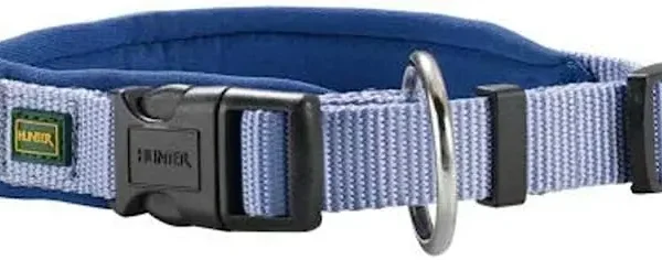 Collar de neopreno azul para mascotas, ajustable 35-40cm x 2cm - comodidad y estilo
