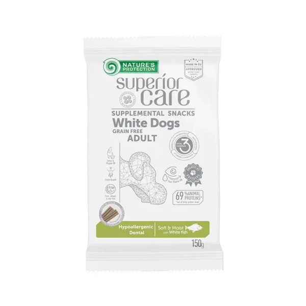Nature's p sc white dog snack hypo dental pescado bl. 110gr