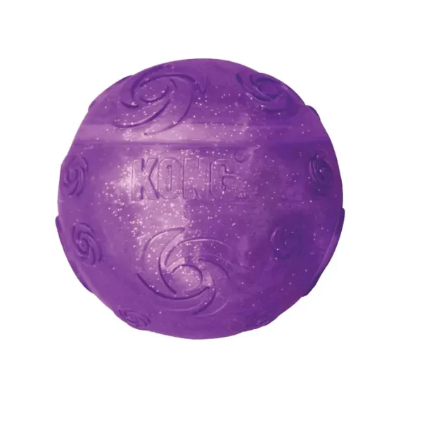 Pelota grande kong squezz crackle para perros: diversión y resistencia