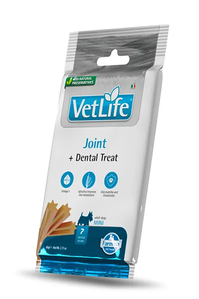 Farmina vet life treats para perros adultos mini: salud articular en 15x60 gramos