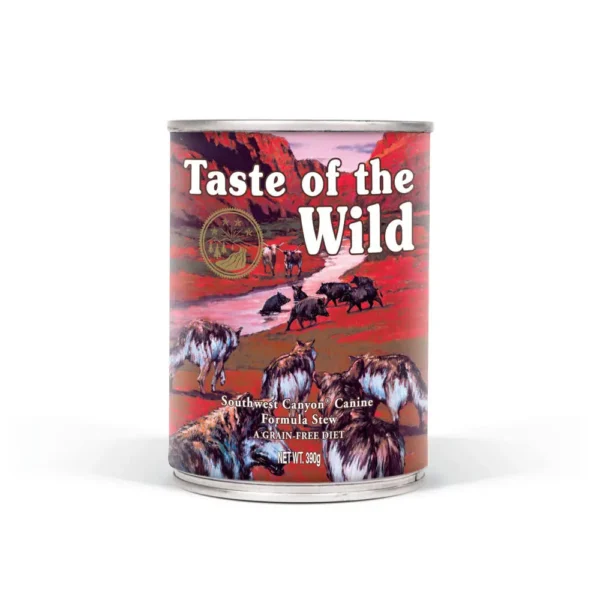 Comida para perros adultos taste canine southwest canyon jabalí - caja 12x390g