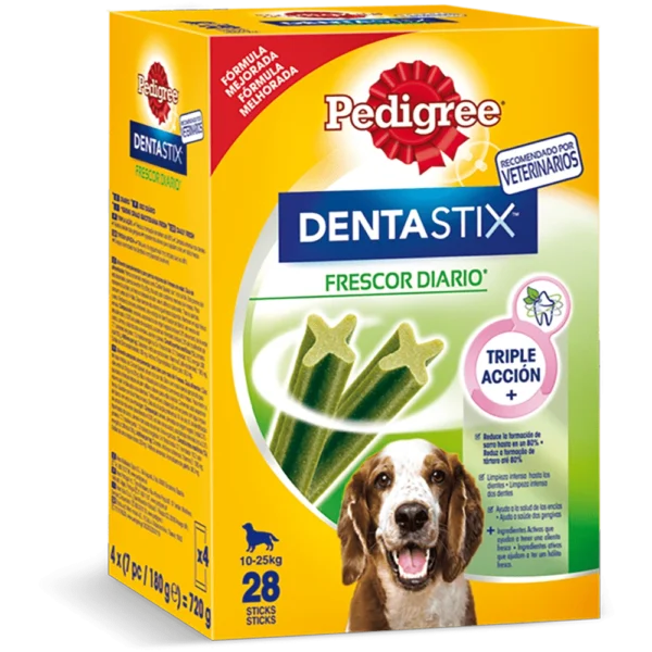 Multipack dentastix fresh mediano 28 unidades: cuidado dental óptimo para perros