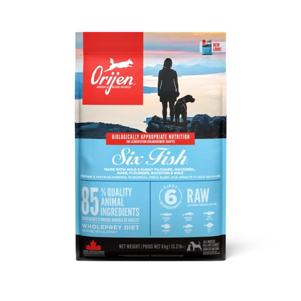 Pienso orijen canine adulto 6 pescados 2kg: nutrición premium para perros