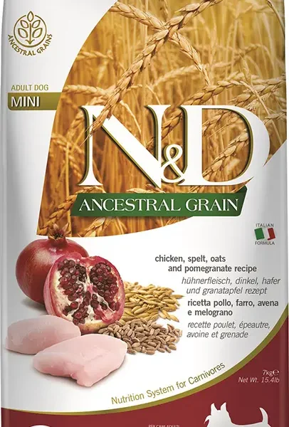 Pienso para perros pequeños farmina nd ancestral mini pollo 7kg - nutrición óptima