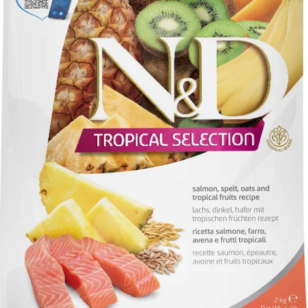 Pienso para perros medianos y grandes farmina nd tropical salmón 2kg