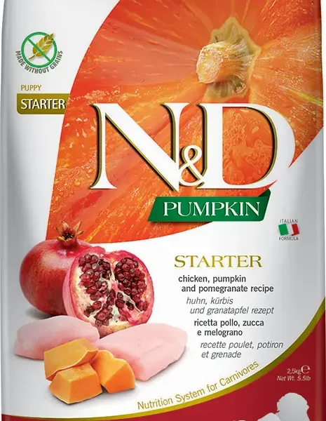 Alimento para cachorros farmina nd starter calabaza y pollo 2.5kg - nutrición óptima