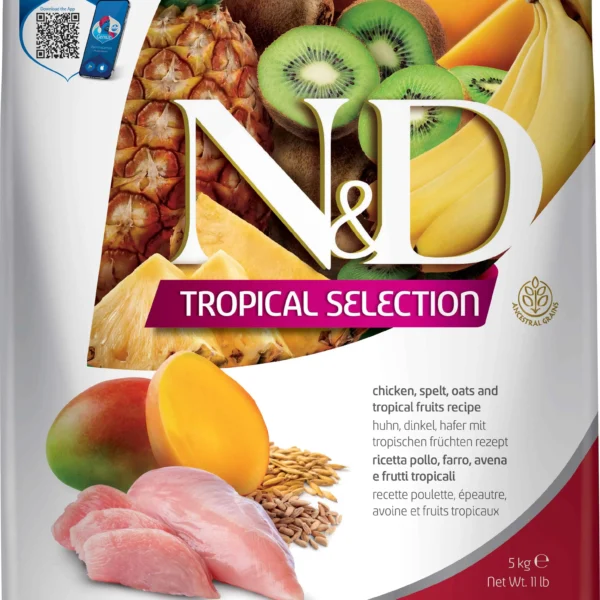 Farmina nd cat tropical selection pollo 4kg: alimento premium para gatos