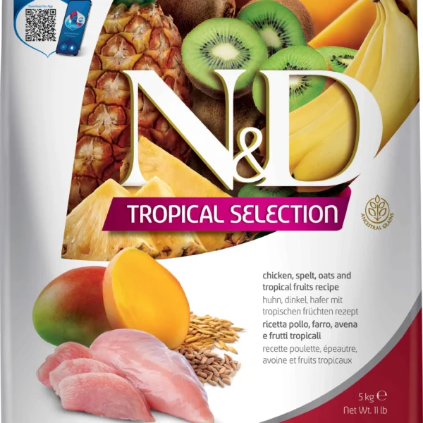 Alimento para perros mini farmina nd tropical pollo 5kg - nutrición óptima