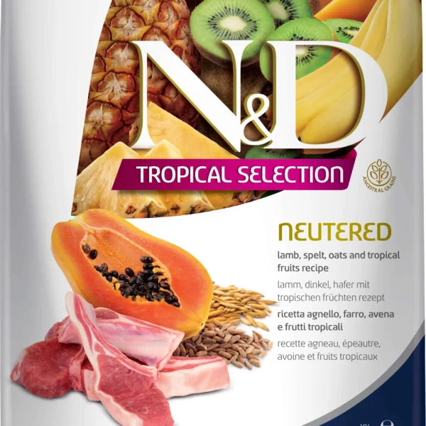 Pienso farmina nd tropical para gatos esterilizados de cordero 10kg - nutrición óptima