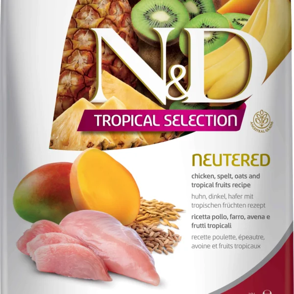 Pienso farmina nd tropical para gatos esterilizados sabor pollo 10kg