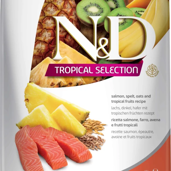 Pienso para perros farmina nd tropical maxi salmón 10kg - nutrición óptima