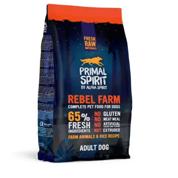 Alpha spirit canine primal 65% rebel fram 1kg