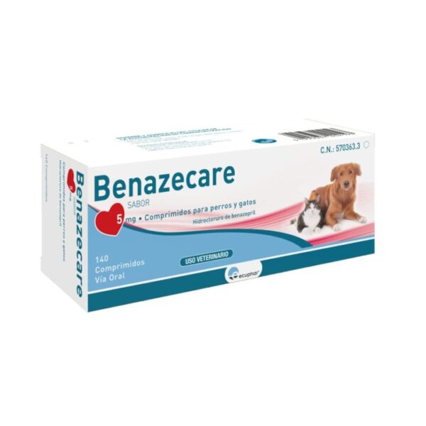 BENAZECARE 5MG Tratamiento de la insuficiencia cardiaca congestiva en perros. Comprar benzecare