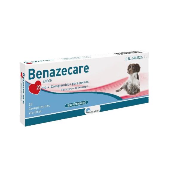 BENAZECARE 20MG Tratamiento de la insuficiencia cardiaca congestiva en perros.