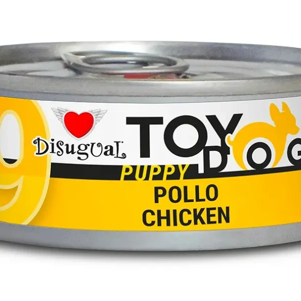 Comida para cachorros disugual toy dog sabor pollo 12x85 gramos - nutrición óptima y deliciosa