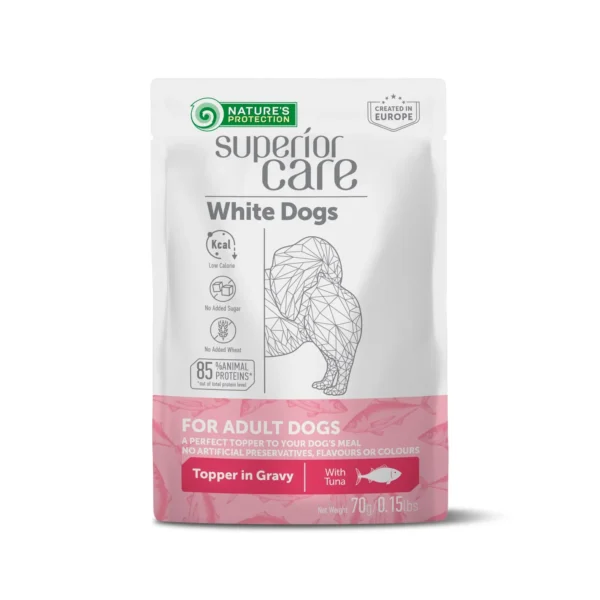 Topper de atún para perros adultos blancos - nature's p sc 24x70g