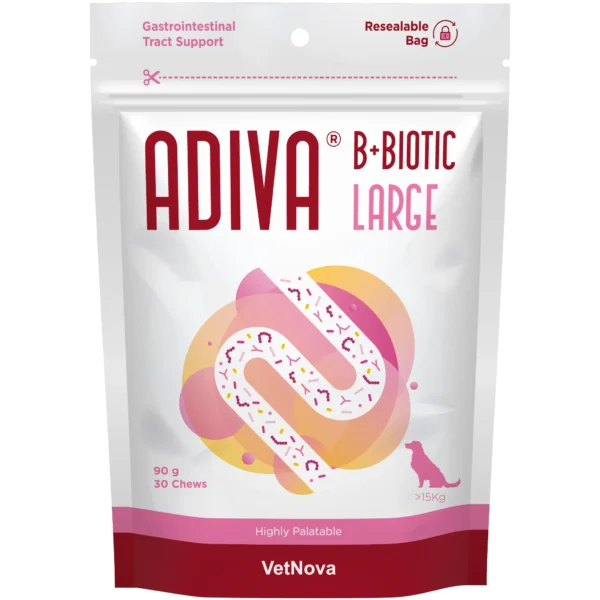 Adiva b biotic: suplemento probiótico masticable – 30 unidades para salud digestiva