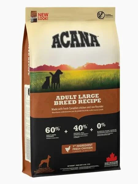 Pienso acana canine adult heritage razas grandes 17kg: nutrición premium para perros grandes