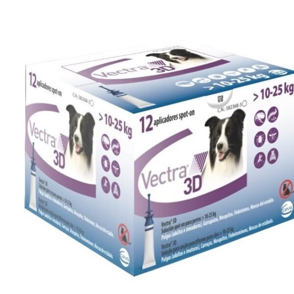 Vectra 3d perro 10-25kg 12 pipetas