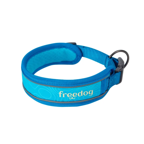 Collar freedog cool pro tech azul 25mm x 53/63cm: innovación y comodidad para tu mascota