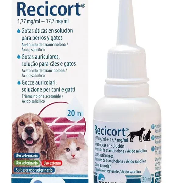 Recicort gotas oticas perro gato 20ml