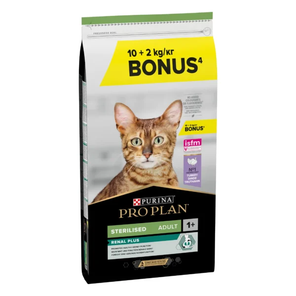 Pro plan feline gato esterilizado pavo 12kg - alimento seco saludable para gatos
