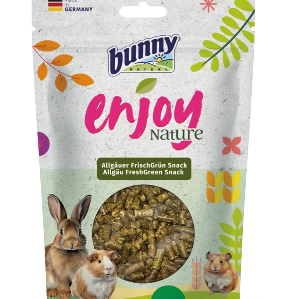Bunny snacks enjoy nature verde fresco rico en fibra 6x200gr
