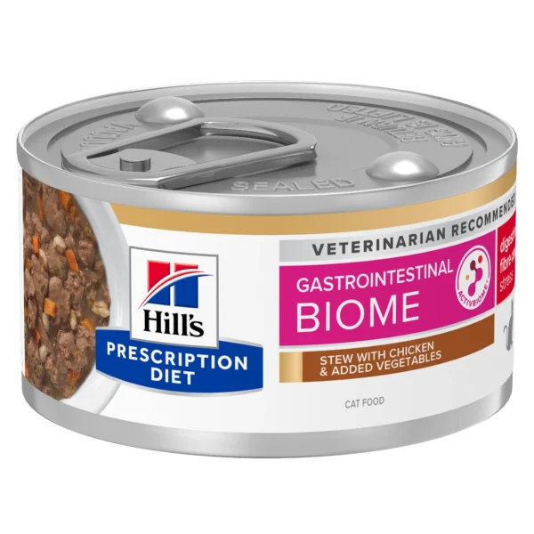 Hill's hpd feline gi biome stress - estofado de pollo y verduras 24x82g