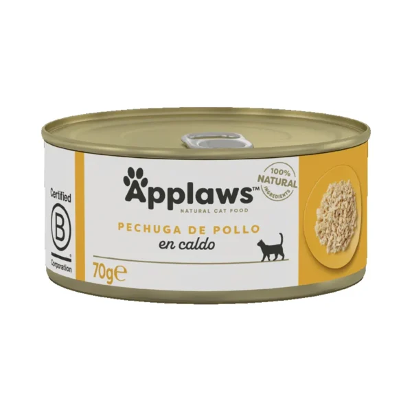 Applaws cat lata pechuga de pollo 24x70g - alimento húmedo natural para gatos con ingredientes de calidad humana y taurina