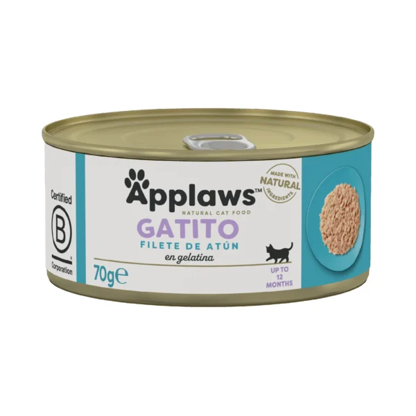 Applaws kitten atún 24x70g – comida húmeda natural para gatitos, alta en proteína y omega-3