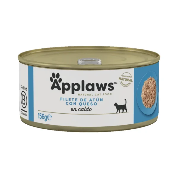 Applaws cat lata atún con queso 24x156gr - alimento natural y saludable para gatos, sin aditivos ni conservantes