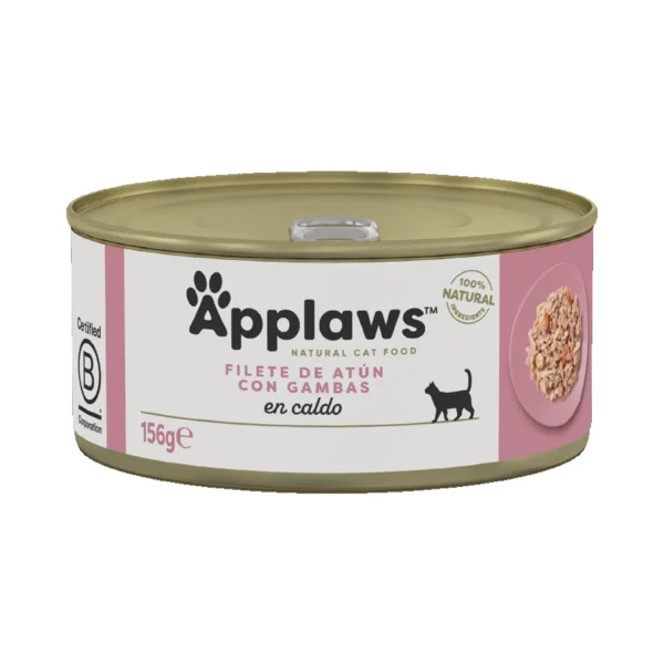 Applaws cat lata atún y gamba 24x156gr - alimento natural y sostenible para gatos