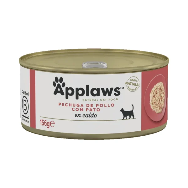 Applaws comida húmeda para gatos de pollo y pato 24x156g - ingredientes naturales y alta calidad