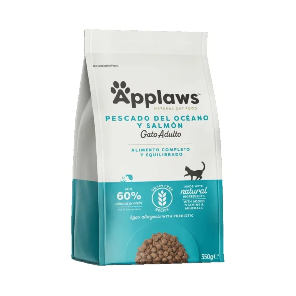Applaws pienso seco para gatos adultos pescado y salmón 350g - alimento natural sin cereales